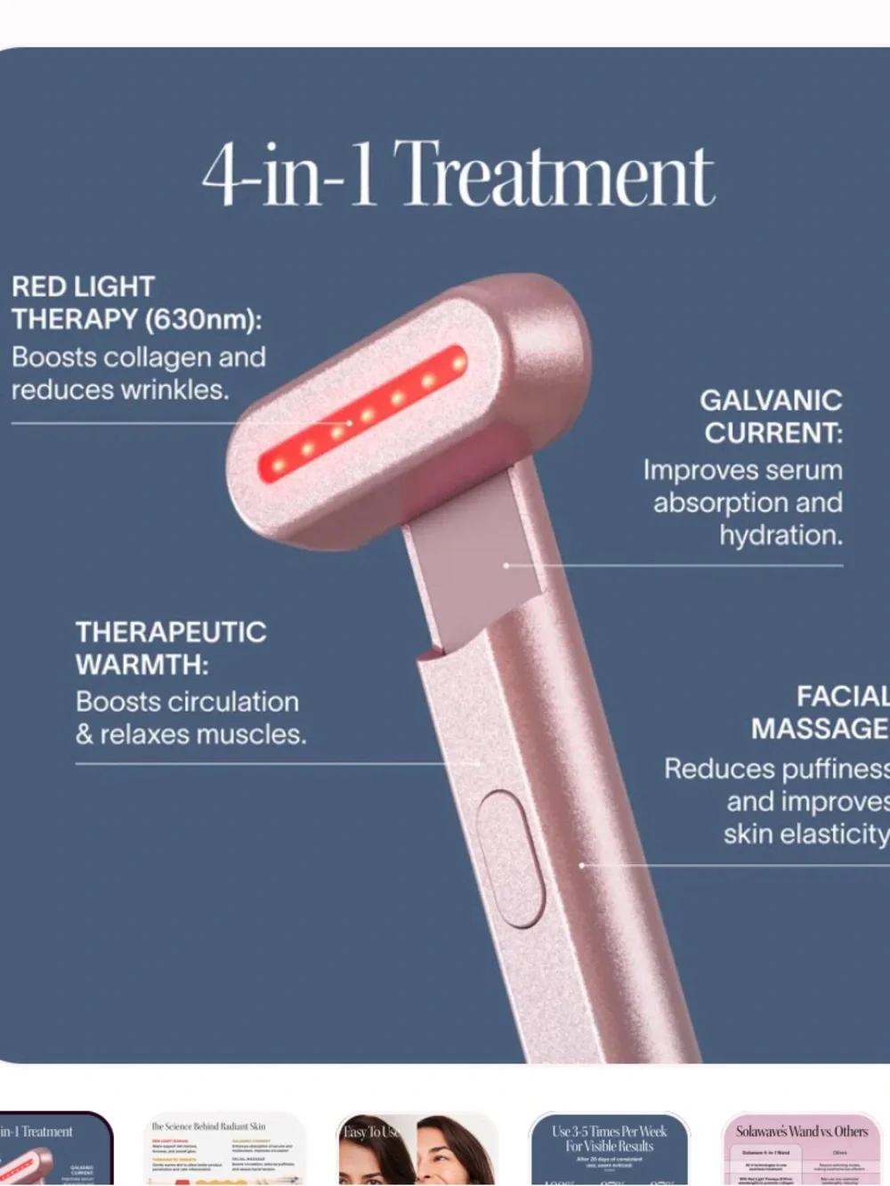 Solawave Red Light Therapy Wand